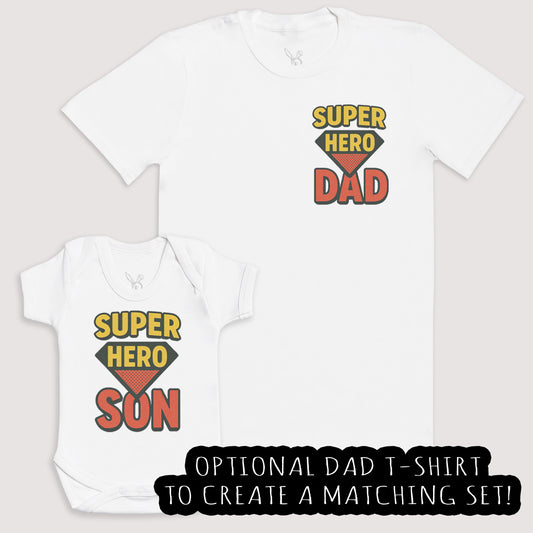 Super Hero Son - Baby Gift Set - Baby Bodysuit Gift Set