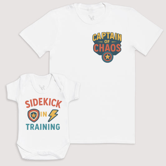 Sidekick In Training - Baby Gift Set - Baby Bodysuit Gift Set