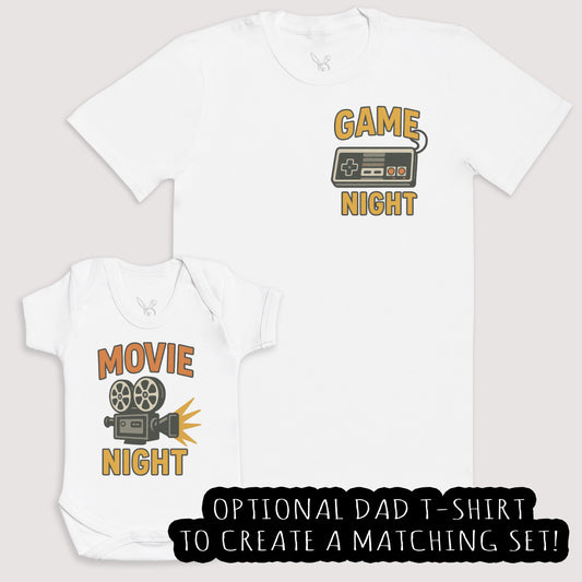 Movie Night - Baby Gift Set - Baby Bodysuit Gift Set
