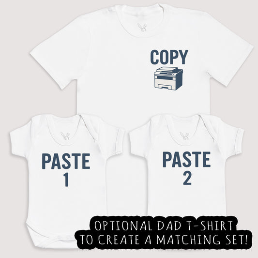 Paste 1 And Paste 2 - Baby Gift Set - Baby Bodysuit Gift Set