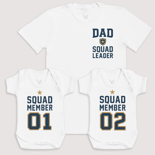 Squad Member 01 and 02 - Baby Gift Set - Baby Bodysuit Gift Set