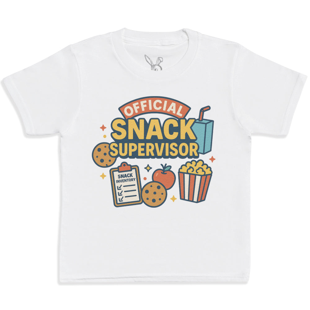Official Snack Superviser - Kids T-Shirt 3 yrs to 14 yrs