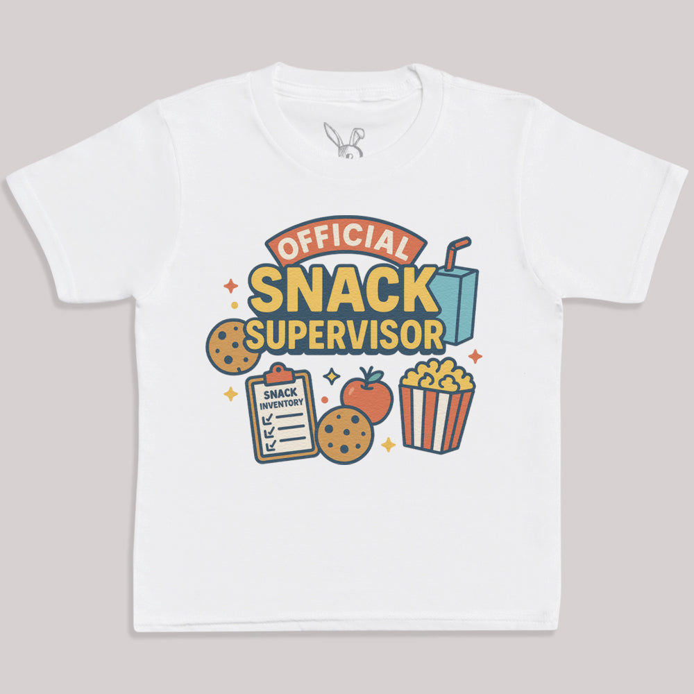 Official Snack Superviser - Kids T-Shirt 3 yrs to 14 yrs