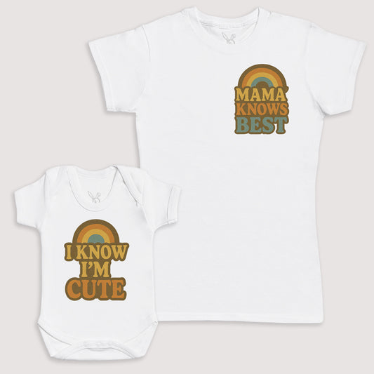 I Know I'm Cute - Baby Gift Set - Baby Bodysuit Gift Set