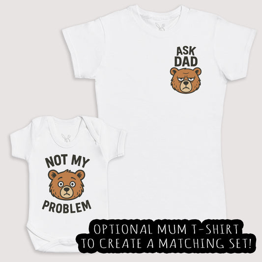 Not My Problem - Baby Gift Set - Baby Bodysuit Gift Set