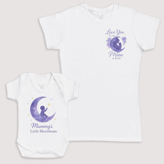 Mummys Little Moonbeam - Baby Gift Set - Baby Bodysuit Gift Set