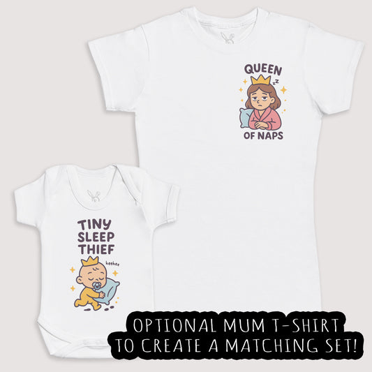 Tiny Sleep Thief - Baby Gift Set - Baby Bodysuit Gift Set