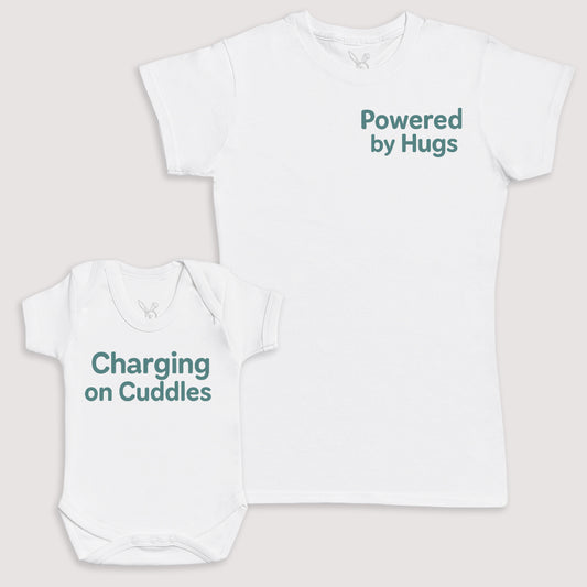 Charging on Cuddles - Baby Gift Set - Baby Bodysuit Gift Set