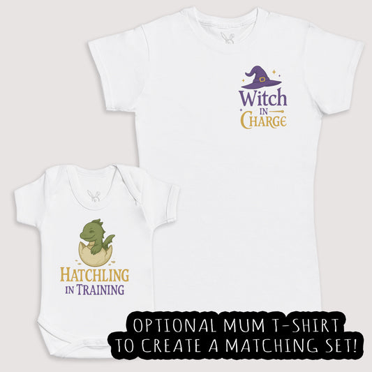 Hatchling In Training - Baby Gift Set - Baby Bodysuit Gift Set