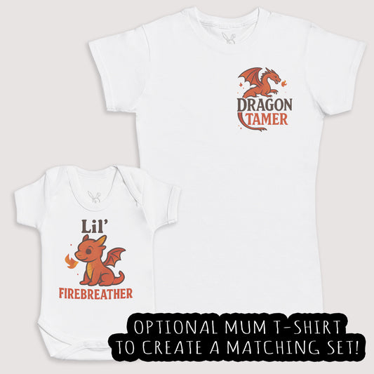Lil' Firebreather - Baby Gift Set - Baby Bodysuit Gift Set