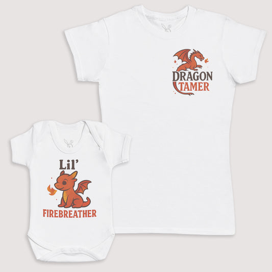 Lil' Firebreather - Baby Gift Set - Baby Bodysuit Gift Set