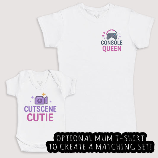 Cutscene Cutie - Baby Gift Set - Baby Bodysuit Gift Set