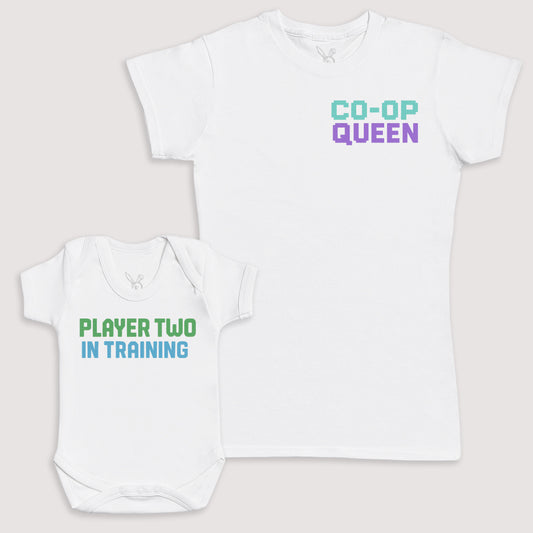 Player Two In Training - Baby Gift Set - Baby Bodysuit Gift Set
