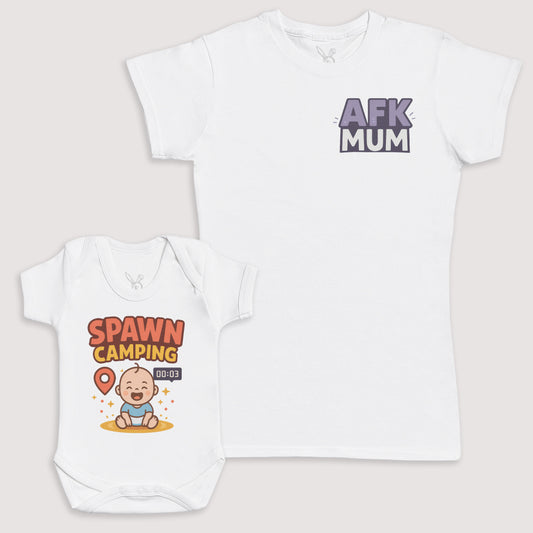 Spawn Camping - Baby Gift Set - Baby Bodysuit Gift Set
