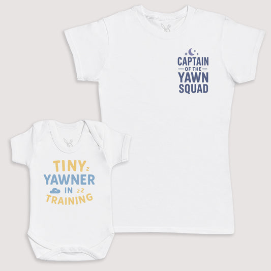 Tiny Yawner In Training - Baby Gift Set - Baby Bodysuit Gift Set