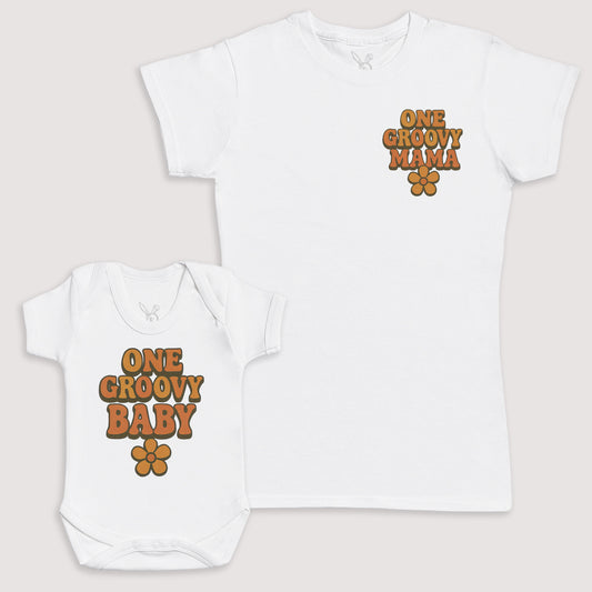 One Groovy Baby - Baby Gift Set - Baby Bodysuit Gift Set