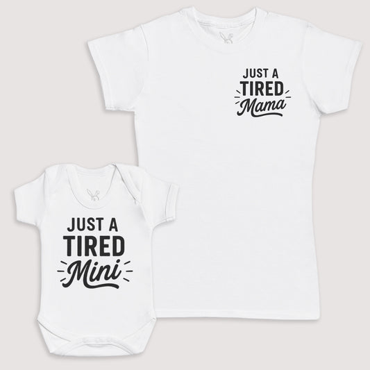 Just A Tired Mini - Baby Gift Set - Baby Bodysuit Gift Set