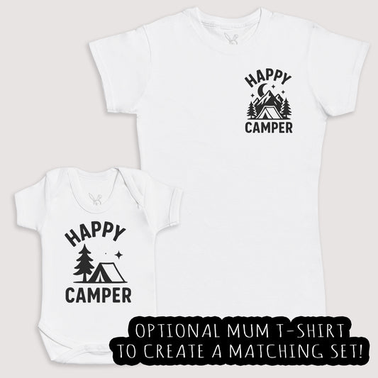 Happy Camper - Baby Gift Set - Baby Bodysuit Gift Set