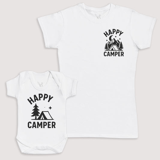 Happy Camper - Baby Gift Set - Baby Bodysuit Gift Set