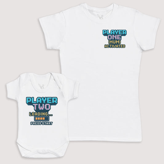 Player Two Loading - Baby Gift Set - Baby Bodysuit Gift Set