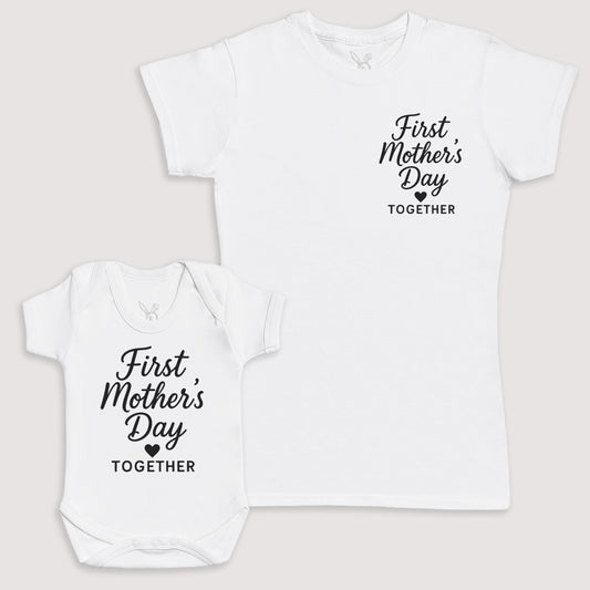 First Mothers Day Together - Baby Gift Set - Baby Bodysuit Gift Set