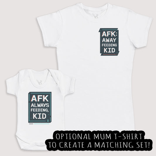 AFK Always Feeding Kid - Baby Gift Set - Baby Bodysuit Gift Set