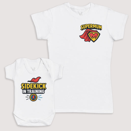 Sidekick In Training - Baby Gift Set - Baby Bodysuit Gift Set