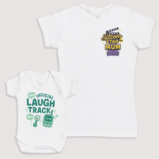 Official Laugh Track - Baby Gift Set - Baby Bodysuit Gift Set