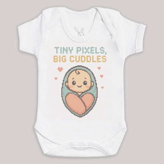 Tiny Pixels Big Cuddles - Baby Bodysuit (Choice of Style)