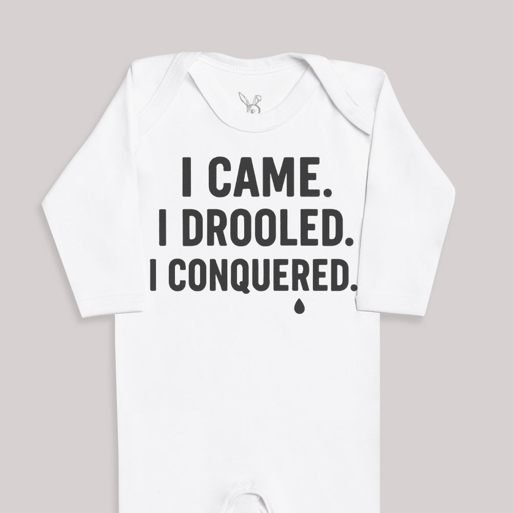 I Came I Drooled I Conquered - Baby Bodysuit (Choice of Style)