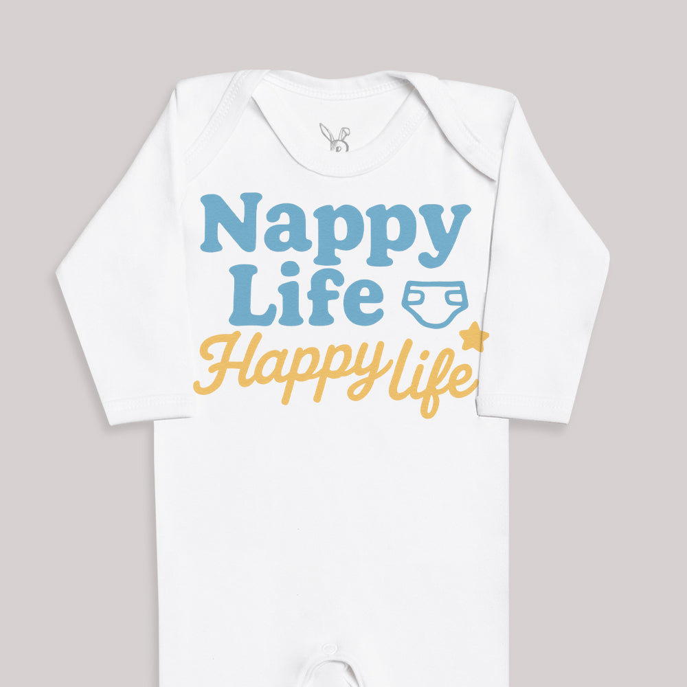 Nappy Life Happy Life - Baby Bodysuit (Choice of Style)