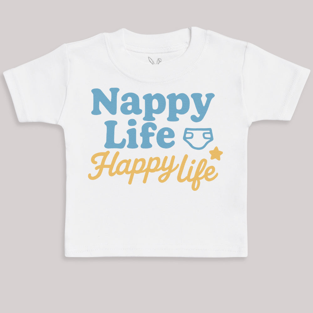 Nappy Life Happy Life - Baby Bodysuit (Choice of Style)
