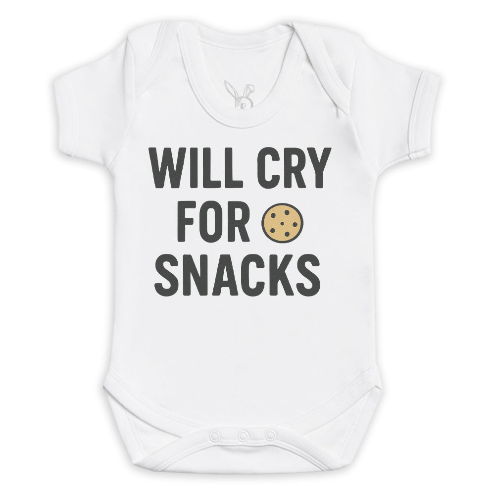 Will Cry For Snacks - Baby Bodysuit (Choice of Style)
