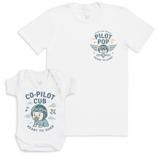 Co-Pilot Cub Ready To Soar - Baby Gift Set - Baby Matching Gift Set