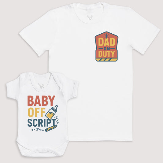 Baby Off Script - Baby Gift Set - Baby Matching Gift Set
