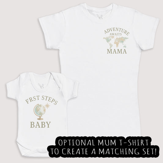 First Steps Baby - Baby Gift Set - Baby Bodysuit Gift Set