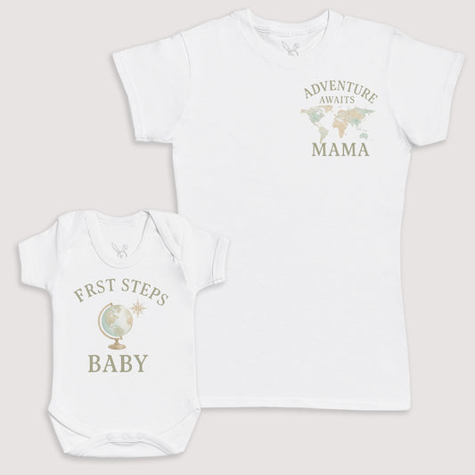 First Steps Baby - Baby Gift Set - Baby Bodysuit Gift Set