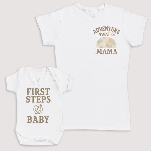 First Steps Baby - Baby Gift Set - Baby Bodysuit Gift Set