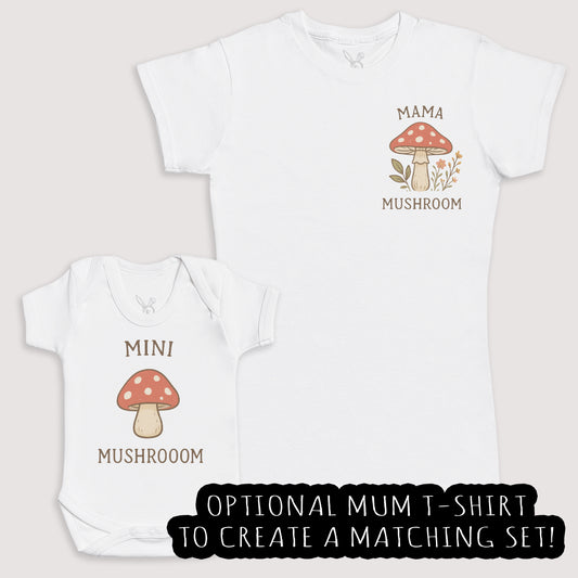 Mini Mushroom - Baby Gift Set - Baby Bodysuit Gift Set
