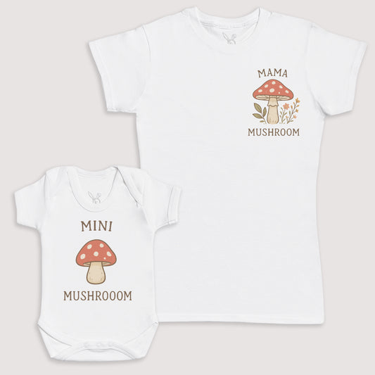 Mini Mushroom - Baby Gift Set - Baby Bodysuit Gift Set