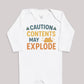 Caution Contents May Explode - Baby Bodysuit (Choice of Style)