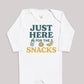 Just Here For The Snacks - Baby Bodysuit (Choice of Style)