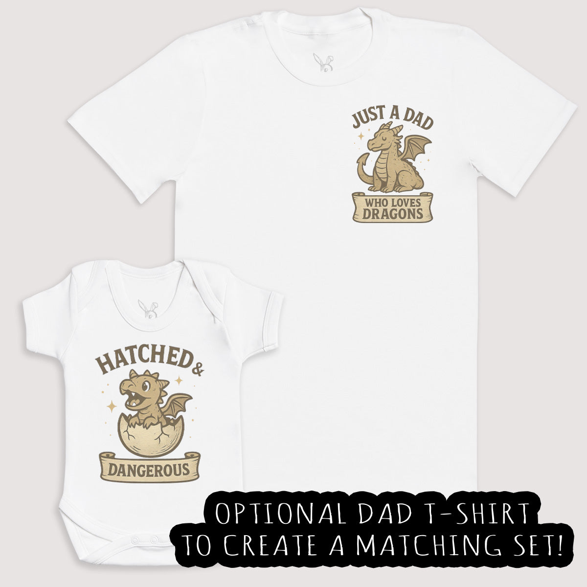 Hatched And Dangerous - Baby Gift Set - Baby Bodysuit Gift Set