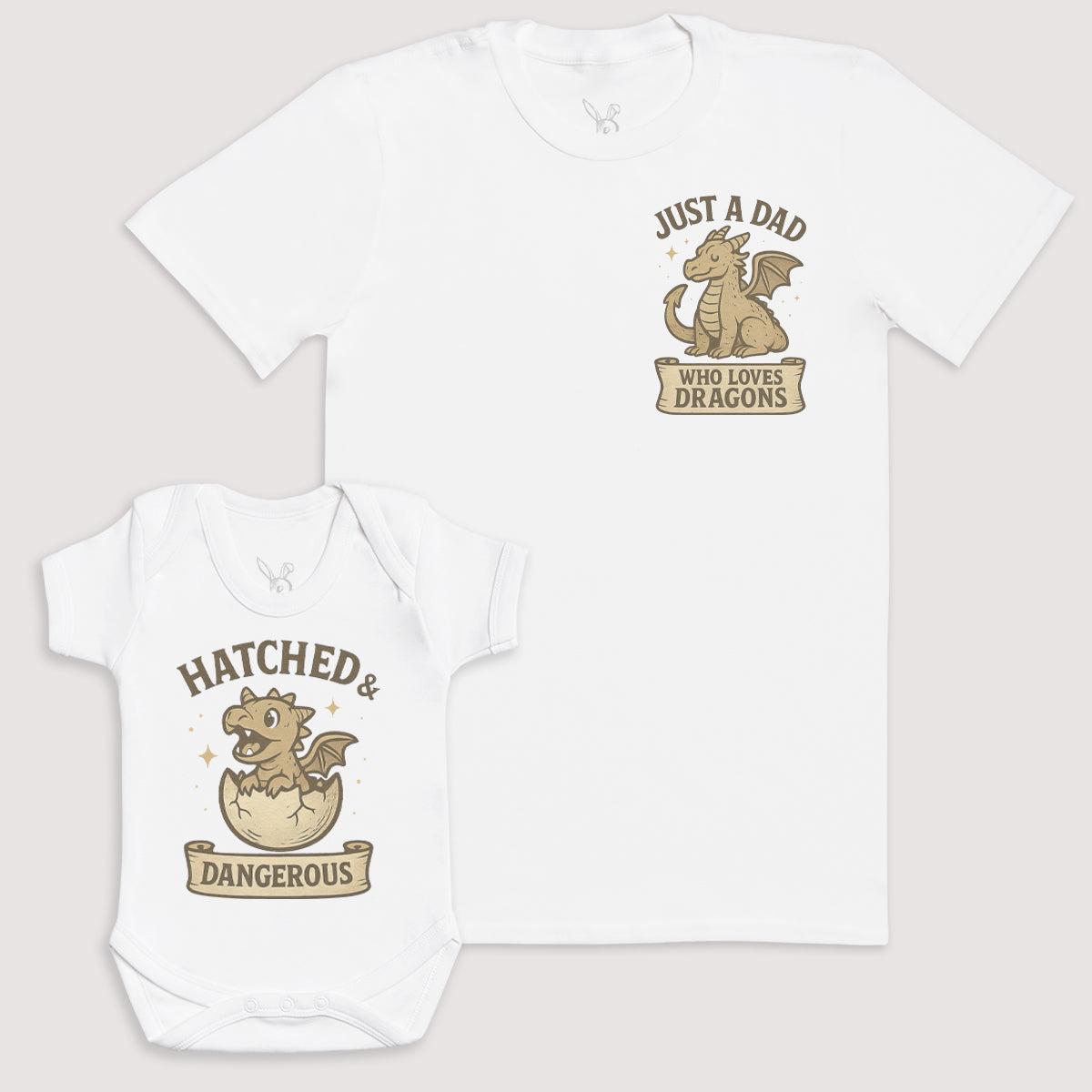 Hatched And Dangerous - Baby Gift Set - Baby Bodysuit Gift Set