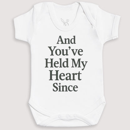 And You've Held My Heart Since - Baby Gift Set - Baby Bodysuit Gift Set