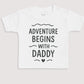 Adventure Begins With Daddy - Baby Gift Set - Baby Bodysuit Gift Set
