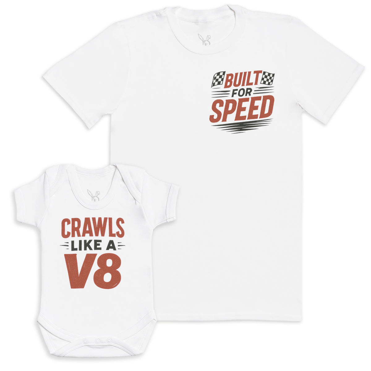 Crawls Like A V8 - Baby Gift Set - Baby Bodysuit Gift Set