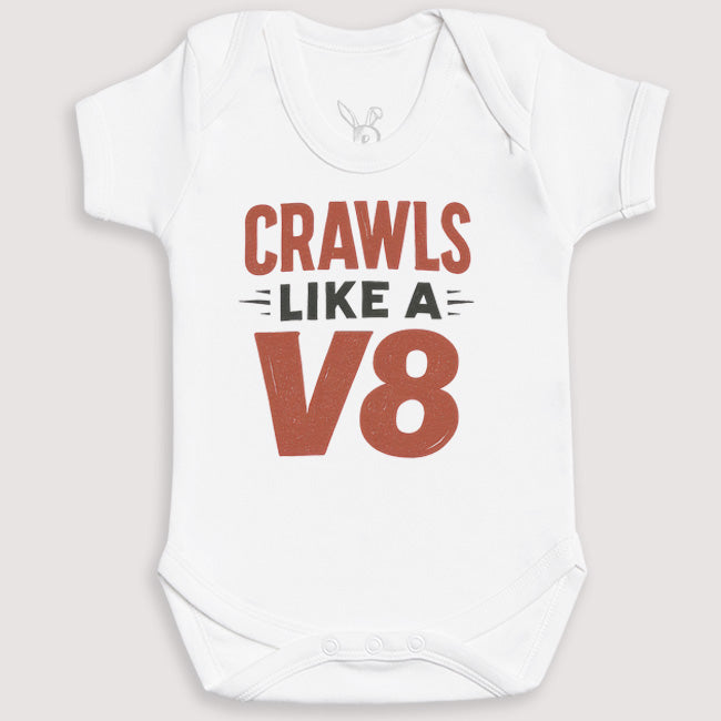 Crawls Like A V8 - Baby Gift Set - Baby Bodysuit Gift Set