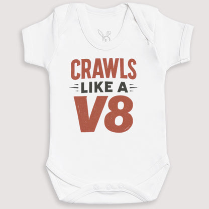 Crawls Like A V8 - Baby Gift Set - Baby Bodysuit Gift Set