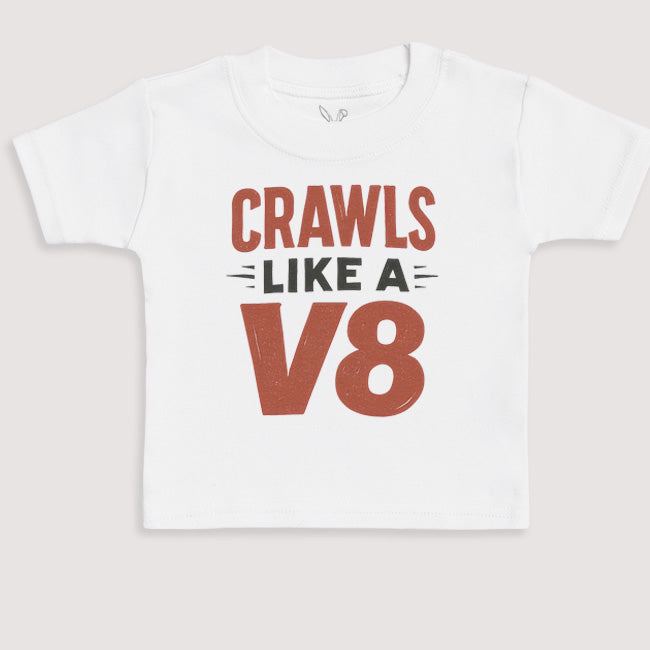 Crawls Like A V8 - Baby Gift Set - Baby Bodysuit Gift Set